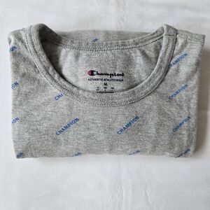 Champion Gray T-Shirt with Blue Logo